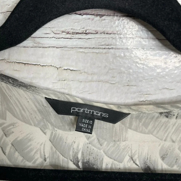 Portmans black gray sheer dress size 12 sleeveless - Picture 5 of 11